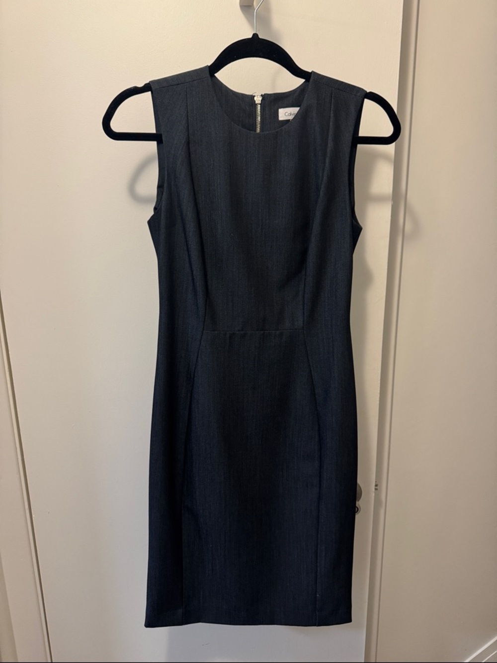 Calvin Klein Navy Denim Midi Dress